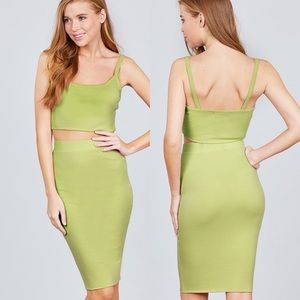 Crop top and pencil cur skirt